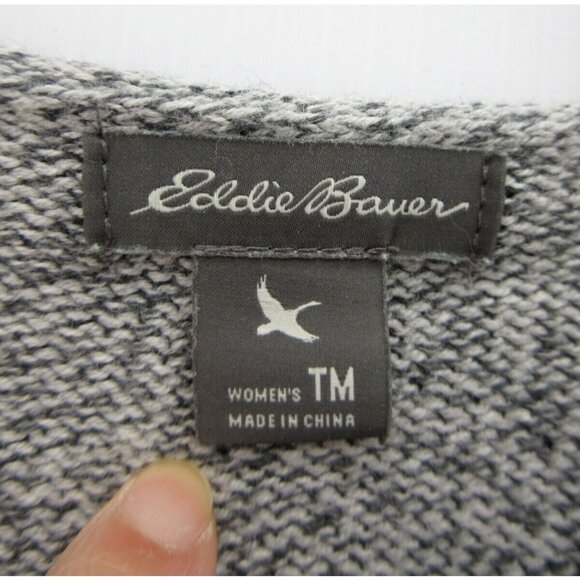 Eddie Bauer Sweater Medium Tall Roll Neck Pullover Heathered Knit * - Picture 11 of 13